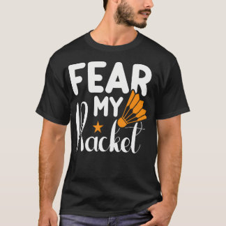 Het Zit In Mijn Dna Badminton Shuttle Cock Racket  T-shirt