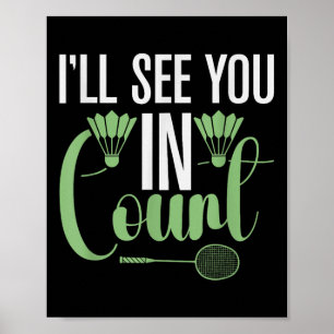 Het zit in mijn DNA Badminton Shuttle Racket Badmi Poster
