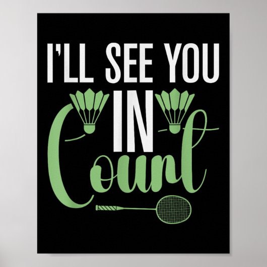 Het zit in mijn DNA Badminton Shuttle Racket Badmi Poster (Voorkant)