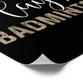 Het zit in mijn DNA Badminton Shuttle Racket Badmi Poster (Hoek)