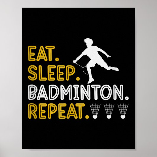 Het zit in mijn DNA Badminton Shuttle Racket Badmi Poster (Voorkant)