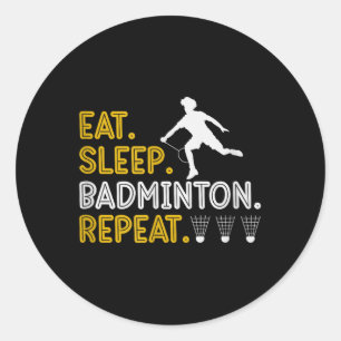 Het zit in mijn DNA Badminton Shuttle Racket Badmi Ronde Sticker