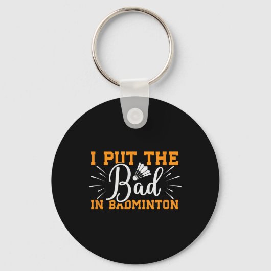 Het zit in mijn DNA Badminton Shuttle Racket Badmi Sleutelhanger (Voorkant)