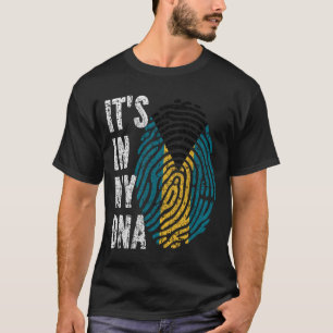 HET ZIT IN MIJN DNA Bahamas Vlag Mannen Vrouwen Ki T-shirt