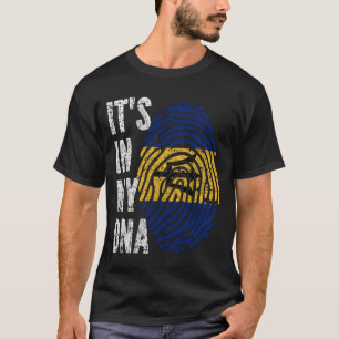 HET ZIT IN MIJN DNA Barbados Vlag Mannen Vrouwen K T-shirt