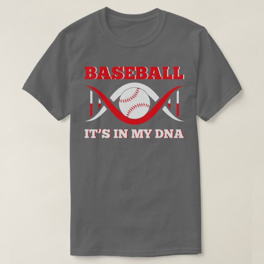 Het zit in mijn DNA-baseball Apparel Funny Basebal T-shirt (Design voorkant)