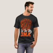 Het zit in mijn DNA - Basketbal speler spel trein T-shirt (Voorkant volledig)
