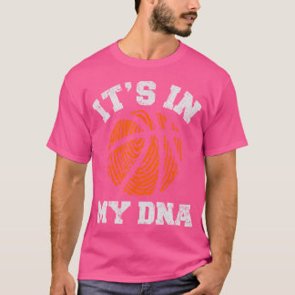 Het Zit In Mijn Dna Basketbalspeler Coach Grappig  T-shirt