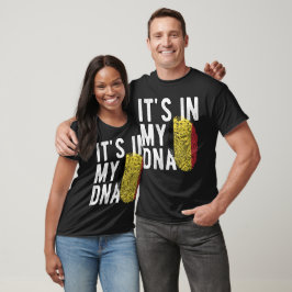 Het zit in mijn DNA België Vlag Vingerafdrukken T-shirt