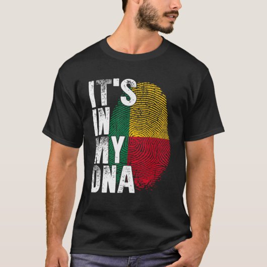 Het zit in mijn DNA Beninese Afrikaans Afrika Beni T-shirt (Voorkant)