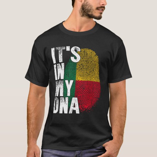 Het zit in mijn DNA Benins Afrikaner Afro Afrika B T-shirt (Voorkant)