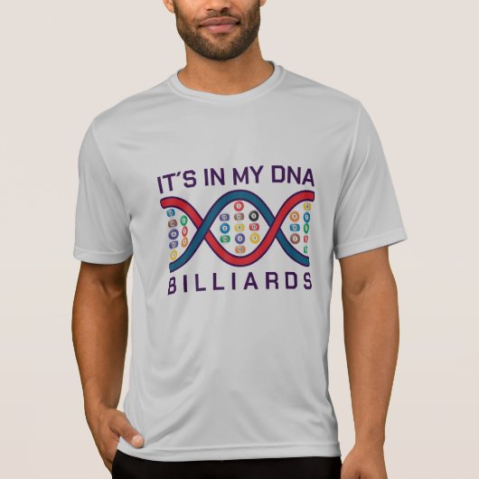 Het zit in mijn DNA biljarten T-shirt (Voorkant)