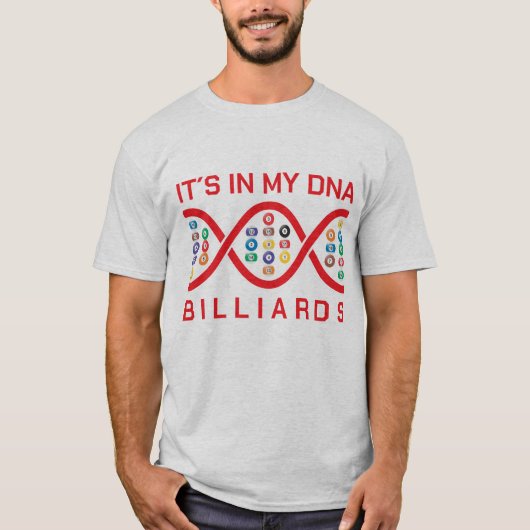 Het zit in mijn DNA biljarten T-shirt (Voorkant)