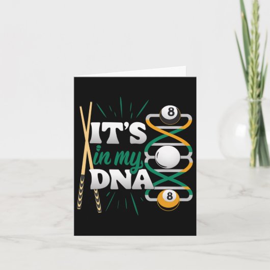 Het zit in mijn DNA - biljartwachtrij poolspeler Kaart (Voorkant)