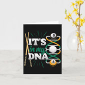 Het zit in mijn DNA - biljartwachtrij poolspeler Kaart (Gele Bloem)