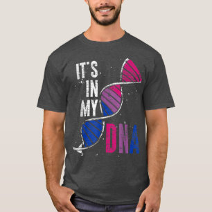 Het zit in mijn DNA-Biseual vlag Bi Pride Month LG T-shirt