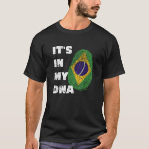 HET ZIT IN MIJN DNA BRAZIL PRIDE VINGERAFDRUKVLAGO T-SHIRT