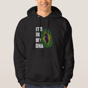Het zit in mijn DNA Braziliaanse wortels Vingerafd Hoodie