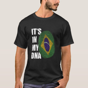 Het zit in mijn DNA Braziliaanse wortels Vingerafd T-shirt