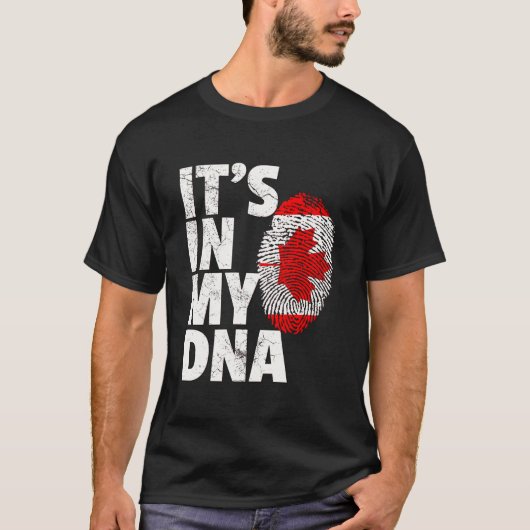 Het zit in mijn DNA Canada Canadese vlag blad esdo T-shirt (Voorkant)