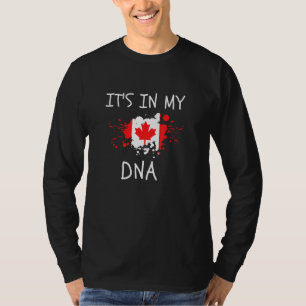 Het zit in mijn DNA Canada Vlag Trots Canadese wor T-shirt