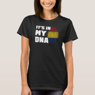 Het Zit In Mijn DNA Chad Vlag Vingerafdruk Mannen T-shirt