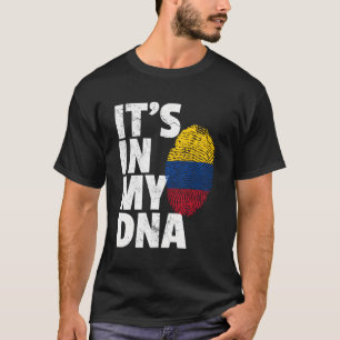 Het zit in mijn DNA Colombiaanse vlag Nationale PR T-shirt