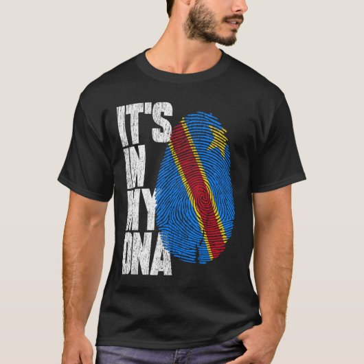 Het zit in mijn DNA-Congolese Shirt Proud Gift (Voorkant)