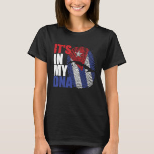 Het zit in mijn DNA Cuba Cubaanse Vlag T-shirt
