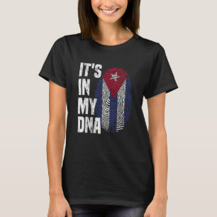 HET ZIT IN MIJN DNA Cuba Vlag Cubaanse Trots Erfgo T-shirt