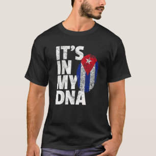 Het Zit In Mijn Dna Cuba Vlag Cubaanse Trots Heren T-shirt