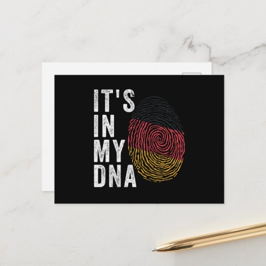 Het zit in mijn DNA - de Duitse vlag Briefkaart (Voorkant / Achterkant in situ)