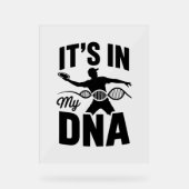 Het zit in mijn DNA disc golf Acryl Bord (Voorkant)