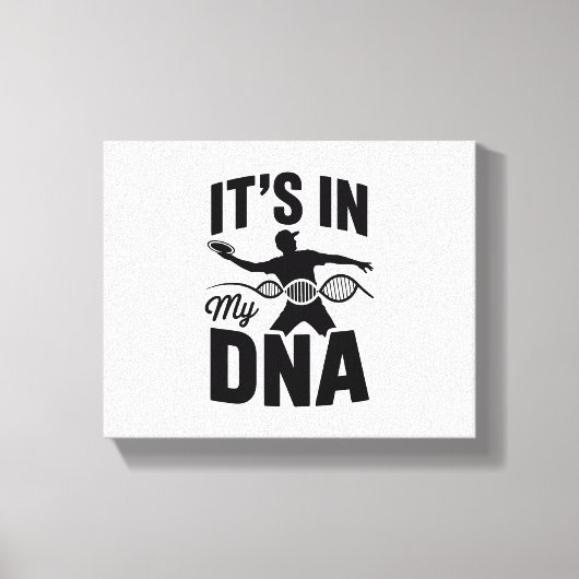 Het zit in mijn DNA disc golf Canvas Afdruk (Voorkant)