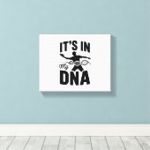 Het zit in mijn DNA disc golf Canvas Afdruk (Insitu (Houten vloer))