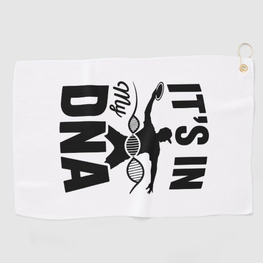 Het zit in mijn DNA disc golf Golfhanddoek (Horizontaal)