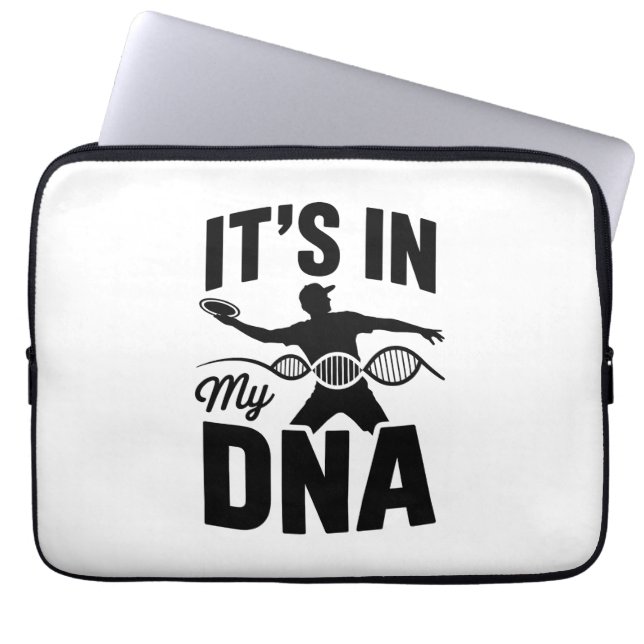 Het zit in mijn DNA disc golf Laptop Sleeve (Voorkant)