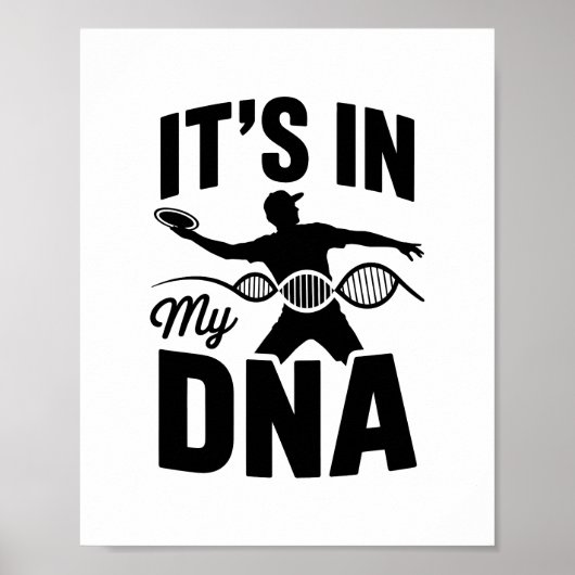 Het zit in mijn DNA disc golf Poster (Voorkant)