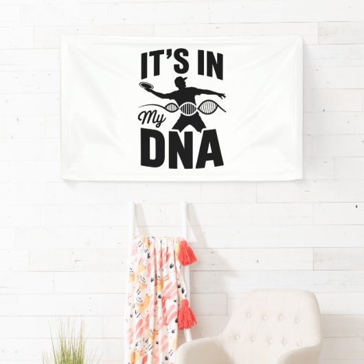 Het zit in mijn DNA disc golf Spandoek (Insitu)