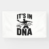 Het zit in mijn DNA disc golf Spandoek (Horizontaal)