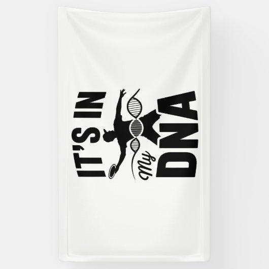 Het zit in mijn DNA disc golf Spandoek (Verticaal)