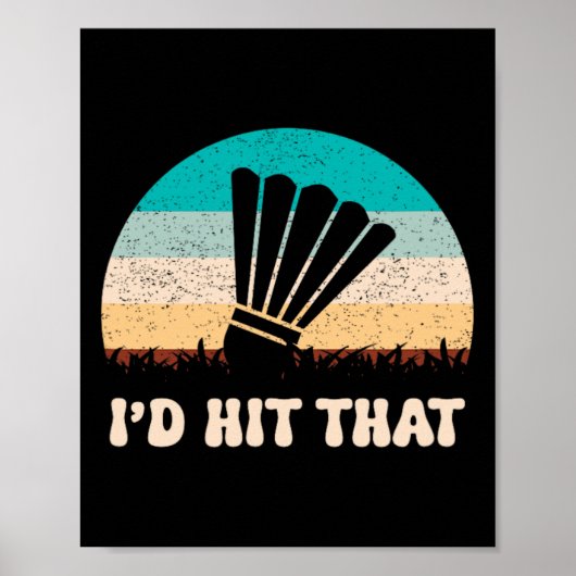 Het zit in mijn DNA Dminton Shuttle Racket Dminton Poster (Voorkant)