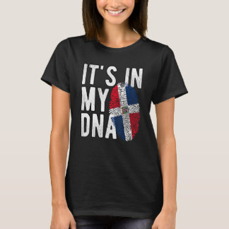 het zit in mijn DNA Dominicaanse Republiek vlag Vi T-shirt