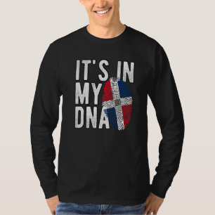 het zit in mijn DNA Dominicaanse Republiek vlag Vi T-shirt