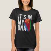 Het zit in mijn DNA Eritrea vlag Fingerprint T-shirt (Voorkant)
