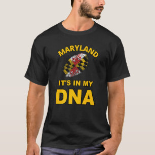Het zit in mijn DNA Fingerprint Maryland State Fla T-shirt