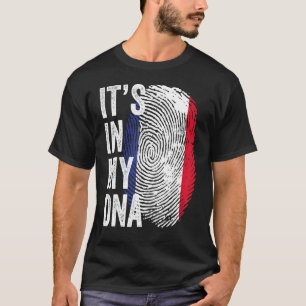 Het zit in mijn DNA Franse vlag Frankrijk voetbalt T-shirt