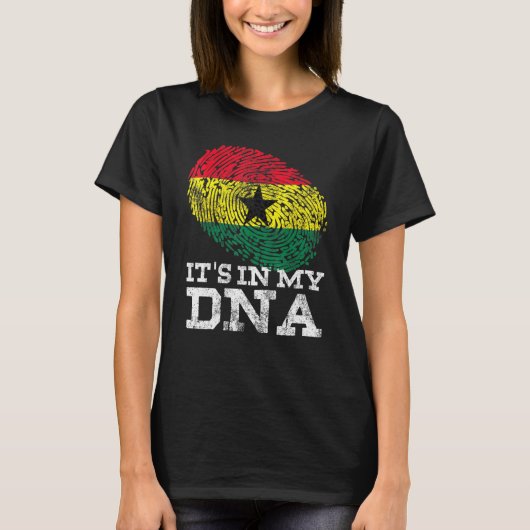 Het zit in mijn DNA Ghanese Afrikaanse wortels tro T-shirt (Voorkant)