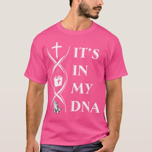 Het zit in mijn DNA grappig T-shirt (Voorkant)