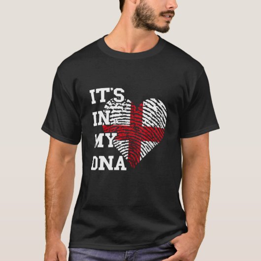Het zit in mijn DNA-hoofdduimmerk St George's Cros T-shirt (Voorkant)